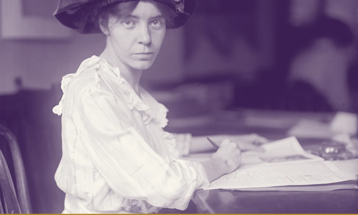 A portrait of Alice Paul.