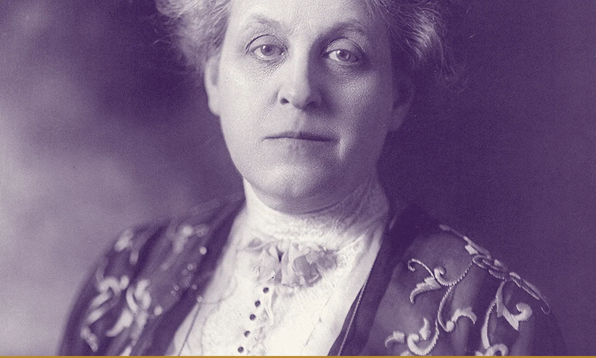 A portrait of Carrie Chapman Catt.