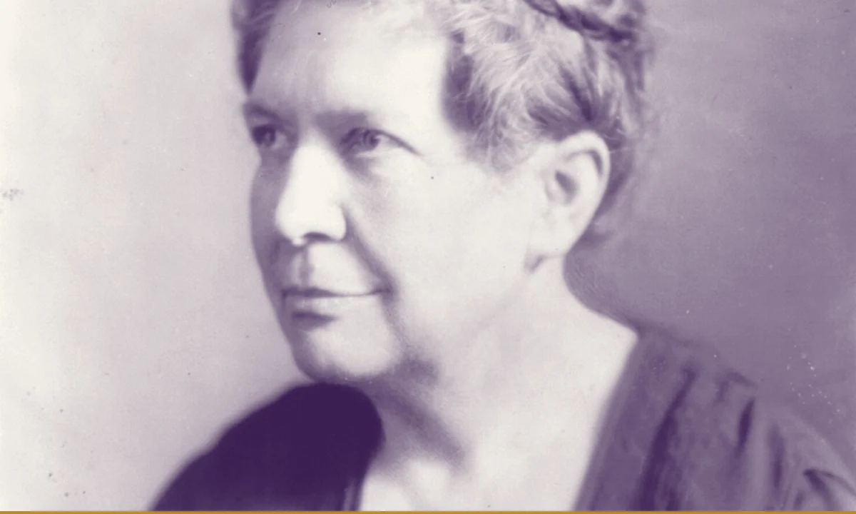 A portrait of Florence Kelley.