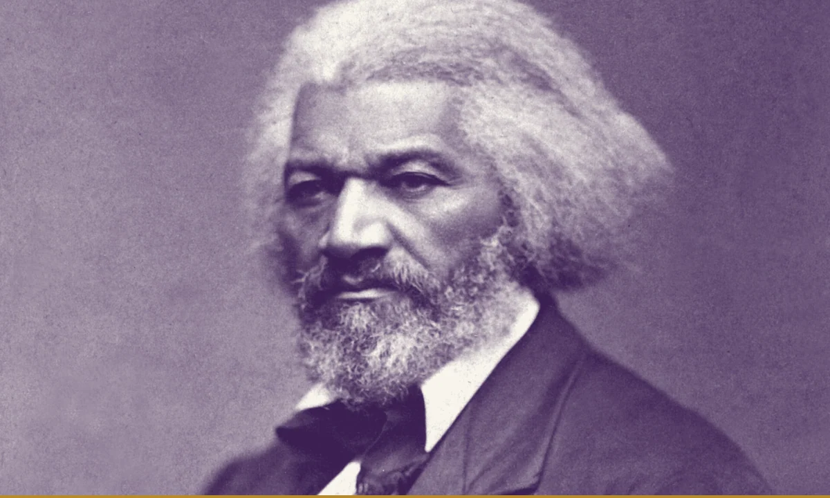 A portrait of Frederick Douglass.