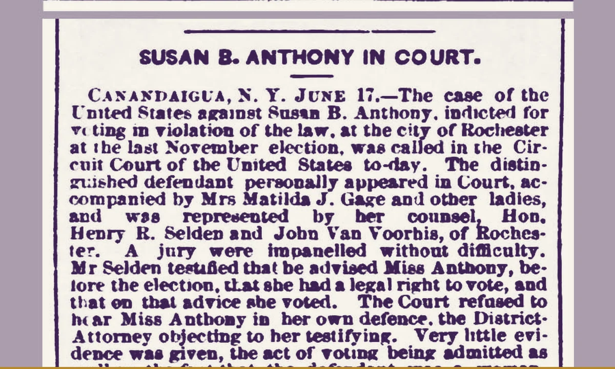 A newspaper column reporting arguments in the Anthony trial.