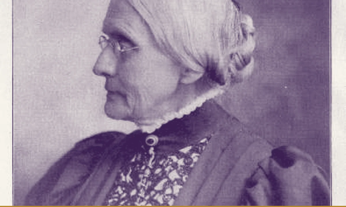 A portrait of Susan B. Anthony in later life.